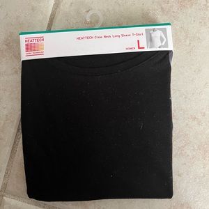 Heattech Crewneck Long sleeve shirt Large Black